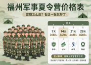 福州军事夏令营价格表